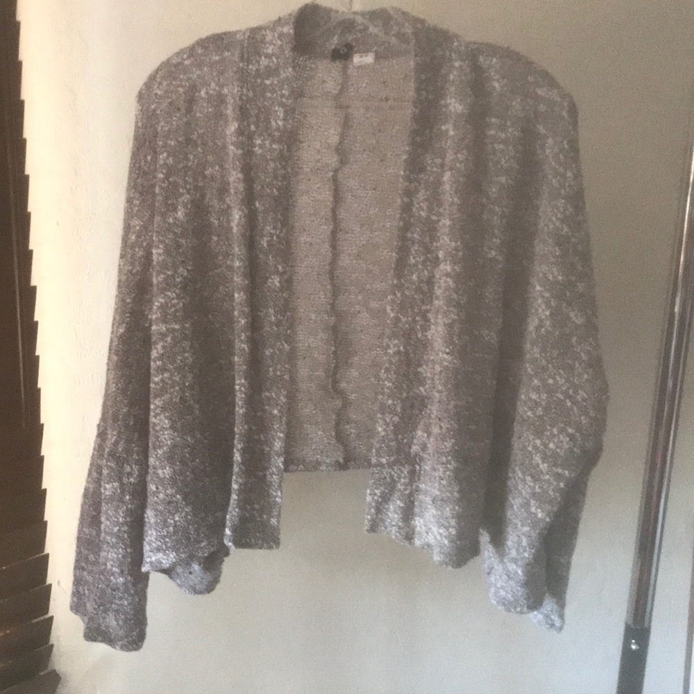 Grey cropped cardigan